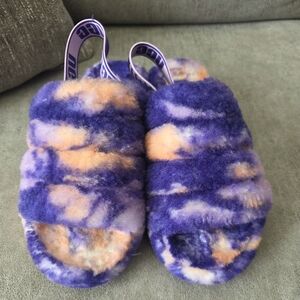 UGG Multicolor Fuzzy Slippers